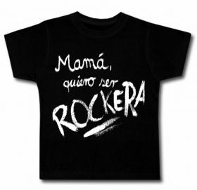 Camiseta MAMÁ QUIERO SER ROCKERA black (Outlet)