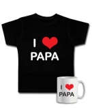 Camiseta I LOVE PAPA + TAZA I LOVE PAPA