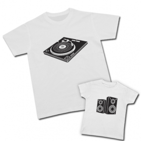Camiseta Tocadiscos + Camiseta Altavoz 