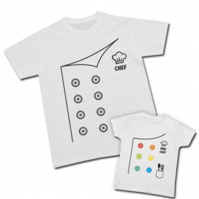Camiseta PAPA CHEF + Camiseta MINI CHEF