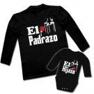 Camiseta manga larga EL PADRAZO + Body HIJAZO