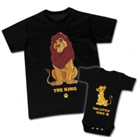 Camiseta THE KING + Body THE LITTLE KING (El Rey León)