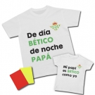 Camiseta De día BÉTICO de noche PAPA + Camsieta Mi PAPI es BÉTICO como yo