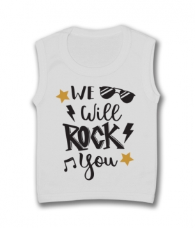 Camiseta sin mangas WILL WE ROCK YOU