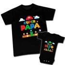Camiseta SUPER PAP Mario - Body SUPER HIJO Mario