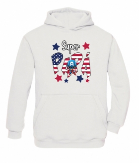 Sudadera Capucha Pap&aacute; Capit&aacute;n Am&eacute;rica